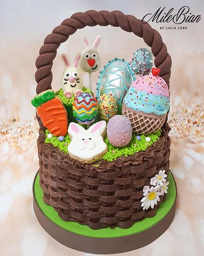 Easter basket cake full of goodies - Cake by MileBian