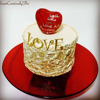 Valentines Cake - Cake by SweetCreationsbyFlor