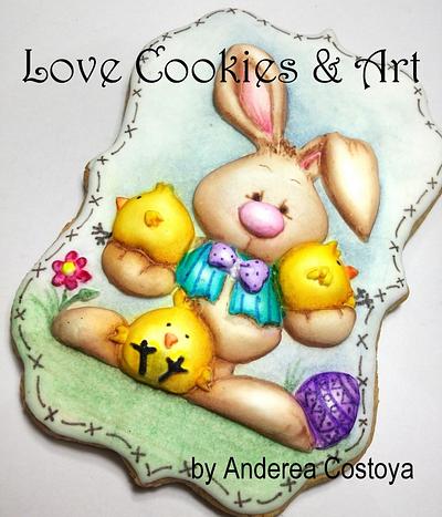 Estern Bunny Cookie - Cake by Andrea Costoya