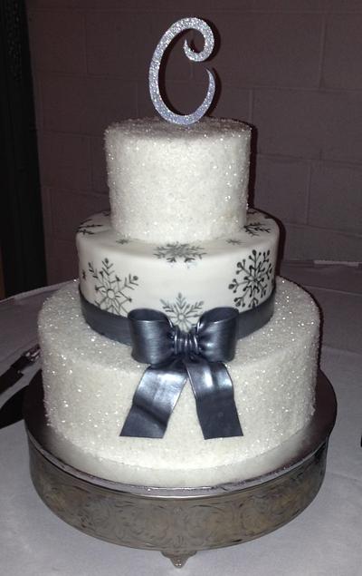 Winter Wedding Cake - Cake by Melanie Mangrum