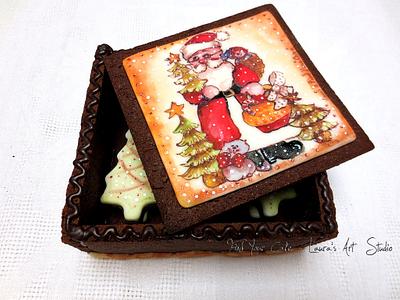 Christmas shortcrust pastry gift box - Cake by Laura Ciccarese - Find Your Cake & Laura's Art Studio