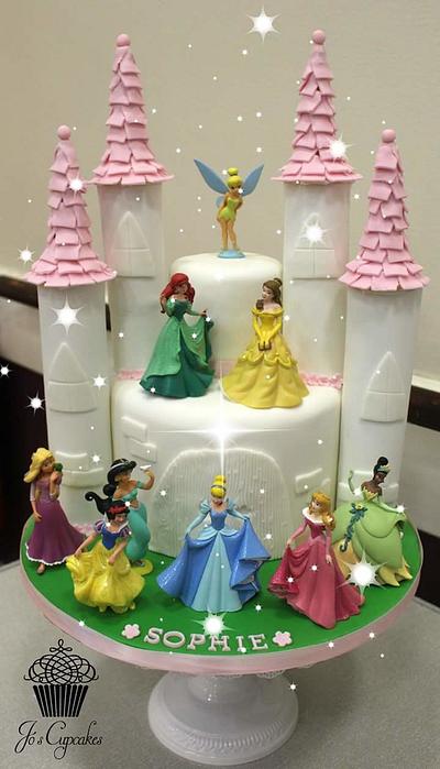 Disney Princess Castle Cake - Cake by Jo's Cupcakes 