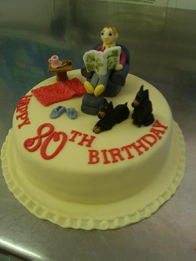 dad and his dogs - Cake by cakesbyus