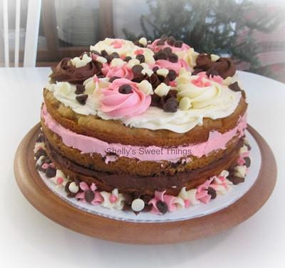 Neapolitan Choc chip cookie cake - Cake by Shelly's Sweet Things