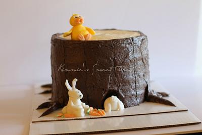 Stump and Bunny Butt - Cake by Kimberly Miller