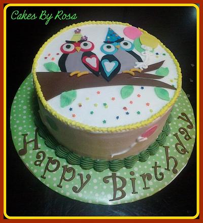 Owl Birthday Cake - Cake by Rosa