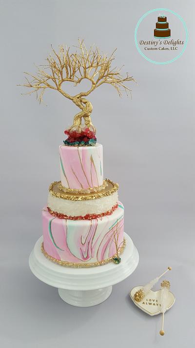 Tree of Love Geode Cake - Cake by Anshalica Miles -Destiny's Delights Custom Cakes