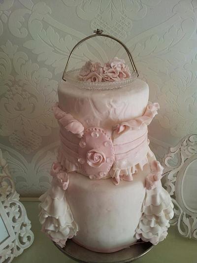 pink ruffle cake - Cake by suz