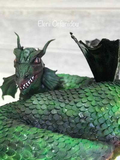 Green Dragon birthday cake  - Cake by Eleni Orfanidou 