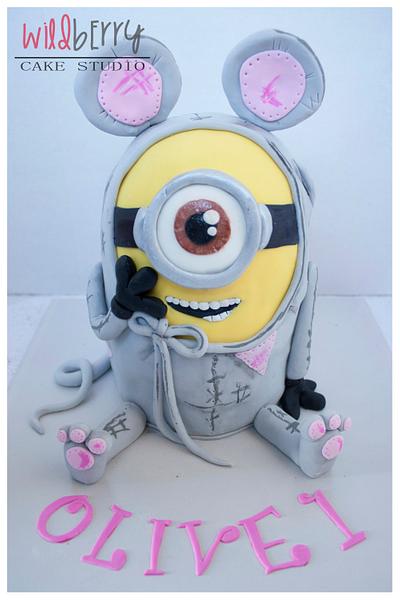 Minion in a mouse onesie - Cake by Wildberry Cake Studio