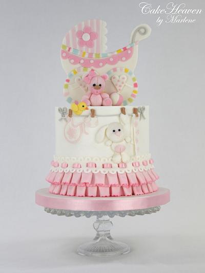 Cake for a Baby Girl - Cake by CakeHeaven by Marlene