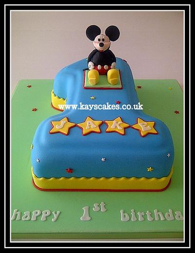 Mickey Mouse Number One Cake - Cake by Kays Cakes
