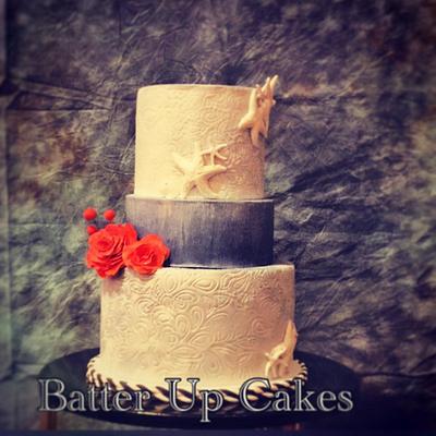 Beach wedding cake - Cake by Batter Up Cakes