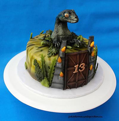 Velociraptor Blue - Cake by Jana