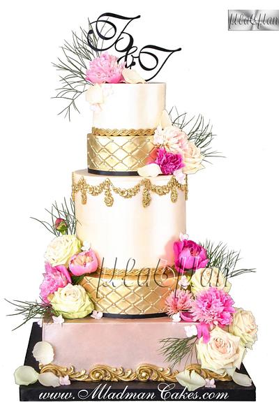 Peony Wedding Cake - Cake by MLADMAN