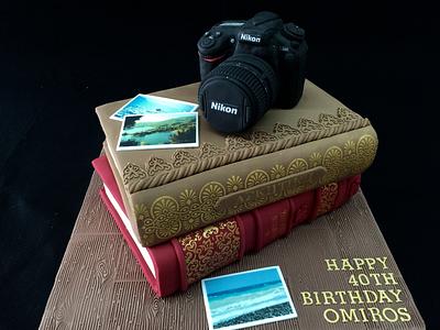 Camera and books cake - Cake by Galatia