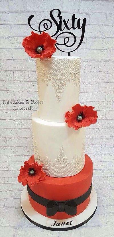 Poppy Cake - Cake by Babycakes & Roses Cakecraft