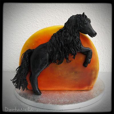 HORSE IN SUNSET - Cake by DortaNela