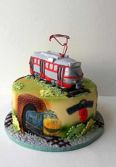 Tramcar and Chuggington trein cake - Cake by simplyblue