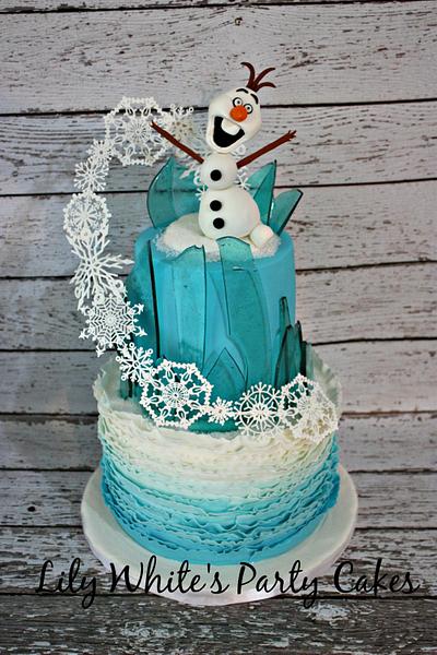 Frozen inspired cake - Cake by Lily White's Party Cakes
