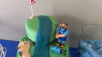 Golfing theme cake - Cake by Xinia Gomez