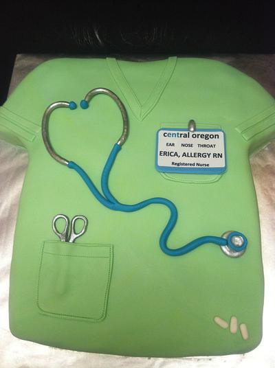 Scrubs for a new RN - Cake by Karen Seeley