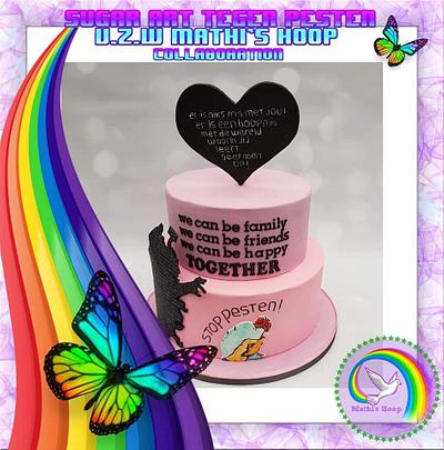 Sugar art Tegen Pesten Vzw MATHI'S HOOP collaboration - Cake by Jennifer-You cake