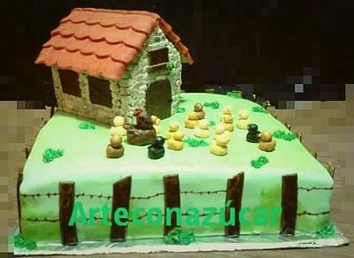 Rustic little house - Cake by gabyarteconazucar