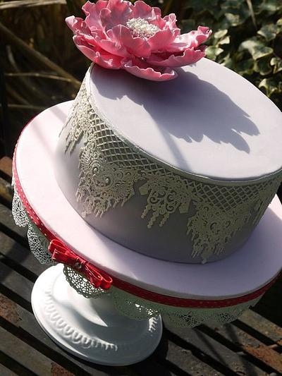Fleur Lace Fantasy Flower Cake - Cake by Scrummy Mummy's Cakes