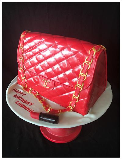 Red Bag - Cake by Homebaker