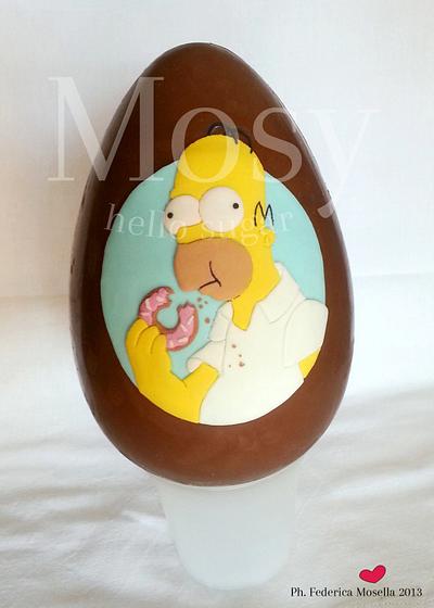 Homer Simpson Easter Egg - Cake by Federica Mosella