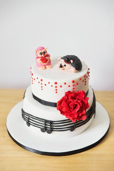 Black & Red Wedding Cake - Cake by Yuri