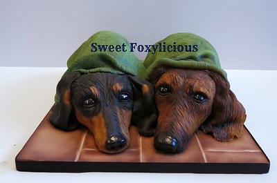 Datschund Doggies ❤ - Cake by Sweet Foxylicious