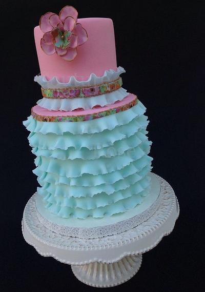 Summery Blue - Cake by couturecakesbyrose