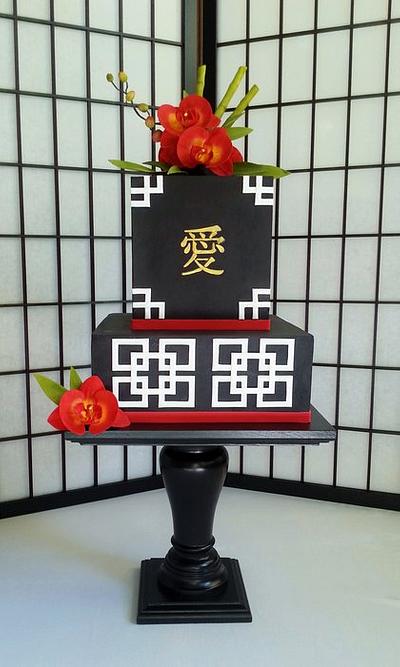 Asian Theme Birthday Cake - Cake by Jeanne Winslow