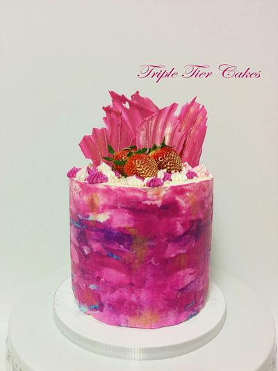 Watercolor Buttercream cake - Cake by Triple Tier Cakes