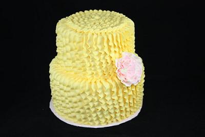 Yellow Ruffles - Cake by sweetonyou