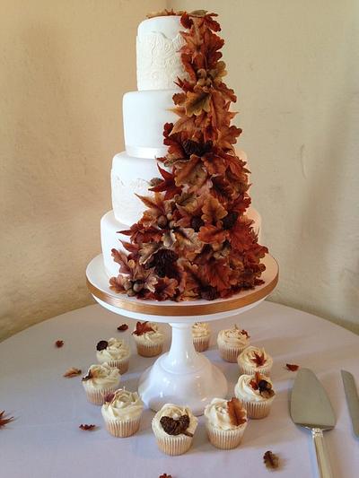 Autumn Wedding Cake - Cake by Cupcake Delight