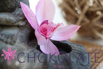 Wafer Paper Orchids (Cymbidium) - Cake by ChokoLate Designs