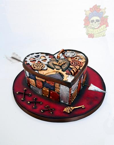 Valentine's Steampunk Heart - Cake by Karen Keaney