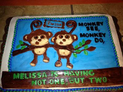 Monkey cake for Baby Shower - Cake by beth78148