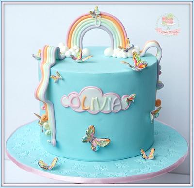Pastel Butterfly Rainbow - Cake by Jo Finlayson (Jo Takes the Cake)