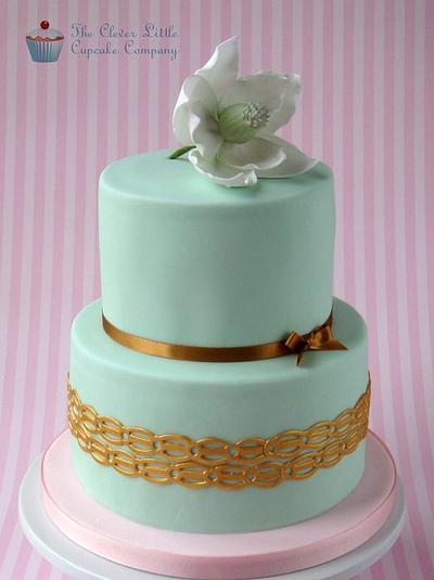 Magnolia Wedding Cake - Cake by Amanda’s Little Cake Boutique