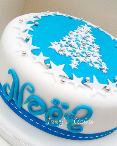 Blue White and Silver Christmas Cake - Cake by The Rosehip Bakery