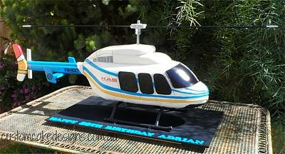 3D Helicopter with spinning propellors cake - Cake by Custom Cake Designs