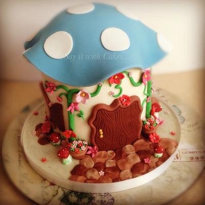 Spring toadstool cake - Cake by Say it with Cakes