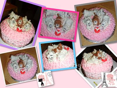 French poodle basket cake - Cake by Pastelesymás Isa