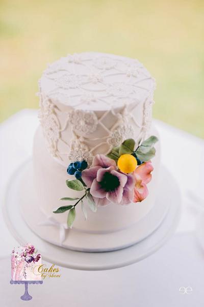 Wedding cake structure  - Cake by Cakes by Shani