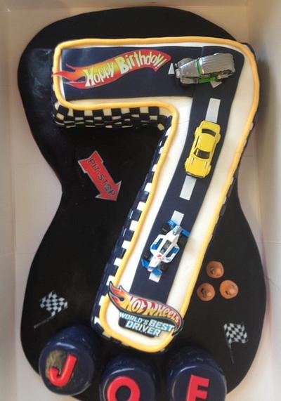 Hot wheels 7 cake - Cake by Kirstie's cakes