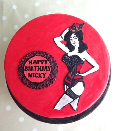 Burlesque lace  - Cake by Samantha clark 